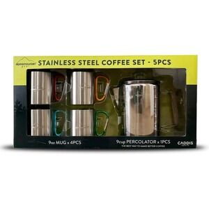 Alpine Mountain‎ Gear 5-piece Stainless Steel Coffee Set New In Packaging!